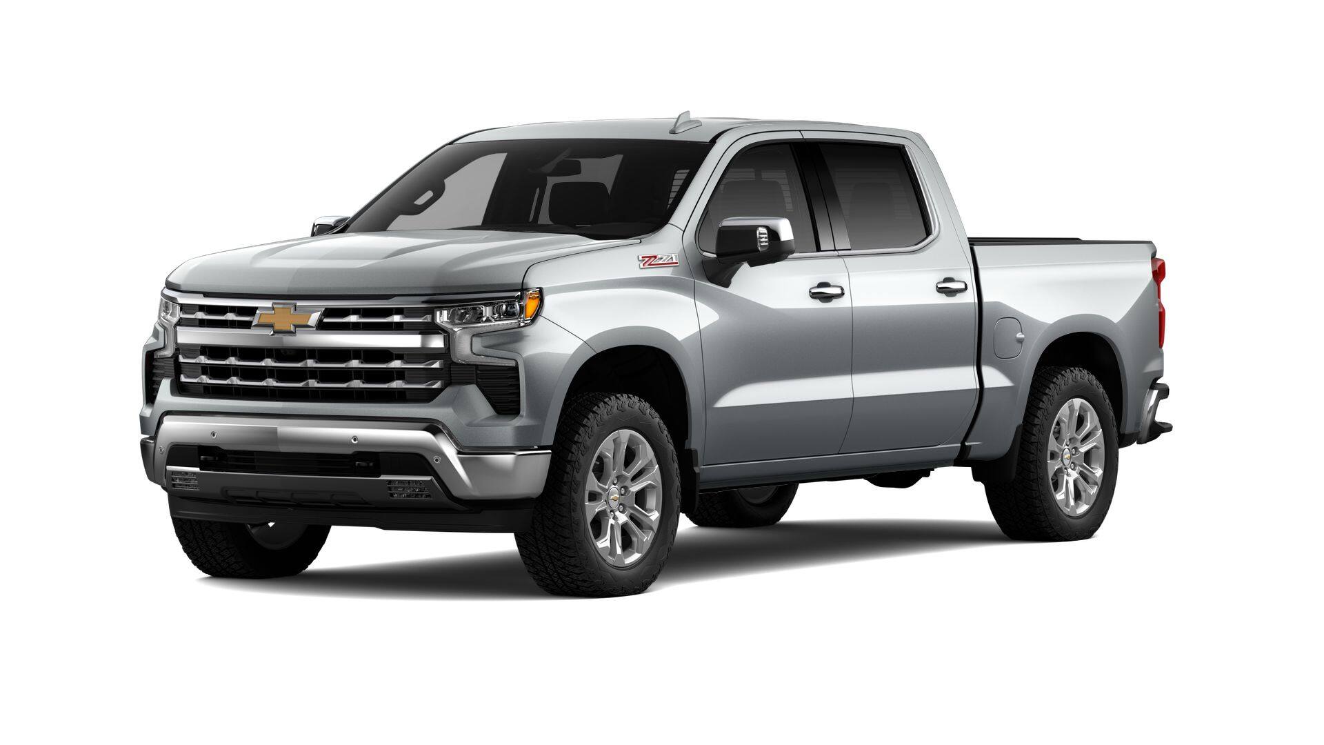 2026 Chevrolet Silverado 1500 LTZ in Sterling Gray Metallic — front three-quarter view